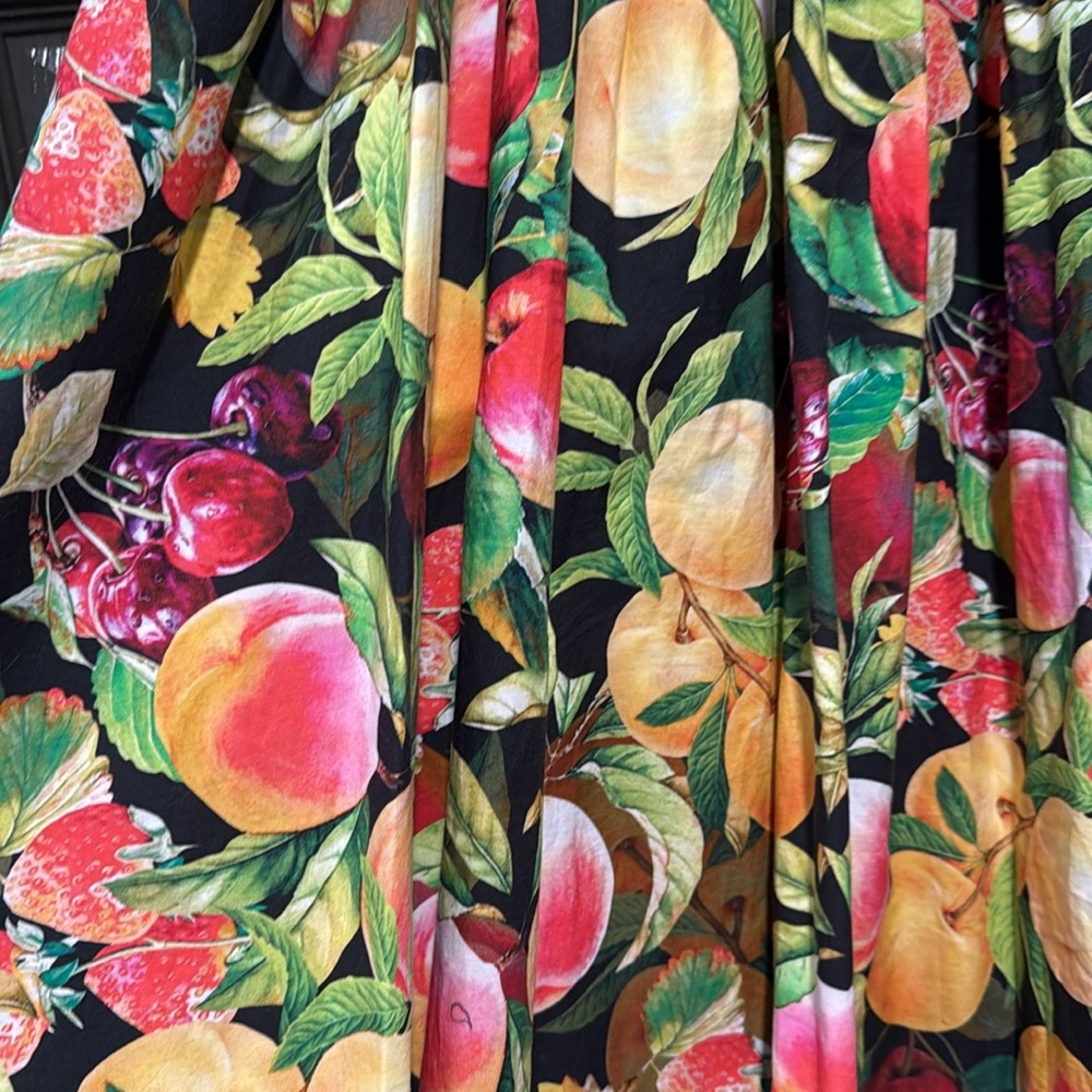 NWT Anthropologie Maeve Fruit Belted Maxi Skirt - Size 12 - Picture 7 of 8